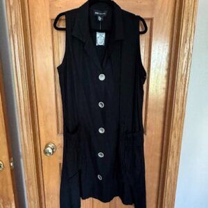 NWT  Linen Sleeveless Shirtdress